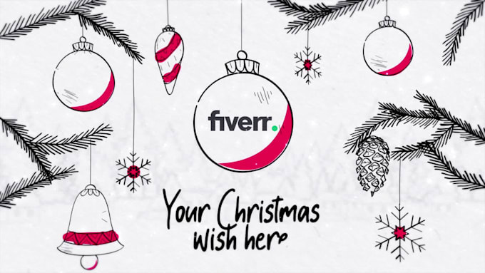 animate your logo with christmas greeting