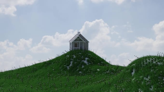 make 3d natural environment scene in blender