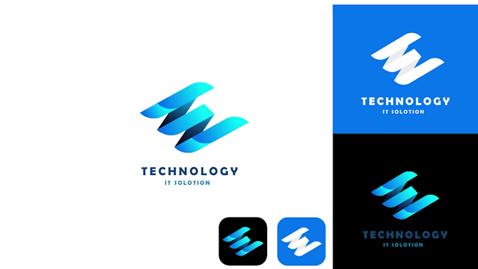 design professional tech, technology, startup ,minimal logo