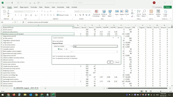 run a comprehensive keyword research for amazon US