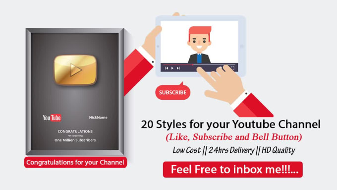 Create Superb Youtube Subscribe, Like, Bell Button Animation By ...