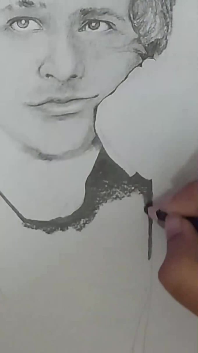 Draw Pencil Sketch Portrait From Photo And Make Time Lapse By Anamorphicmaafi Fiverr 5896