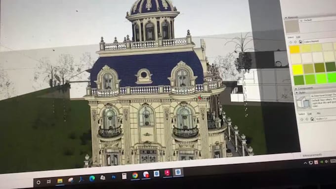 rendering realistic classical villa