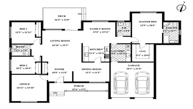 Design Your 2d Architectural Floor Plan In Autocad By Designer Rexona
