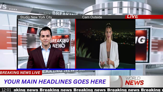 create breaking news video with ai spokesperson in english french or any languag