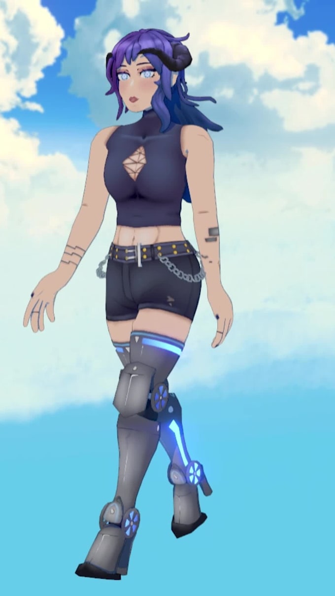 create a custom high quality 3d vtuber model