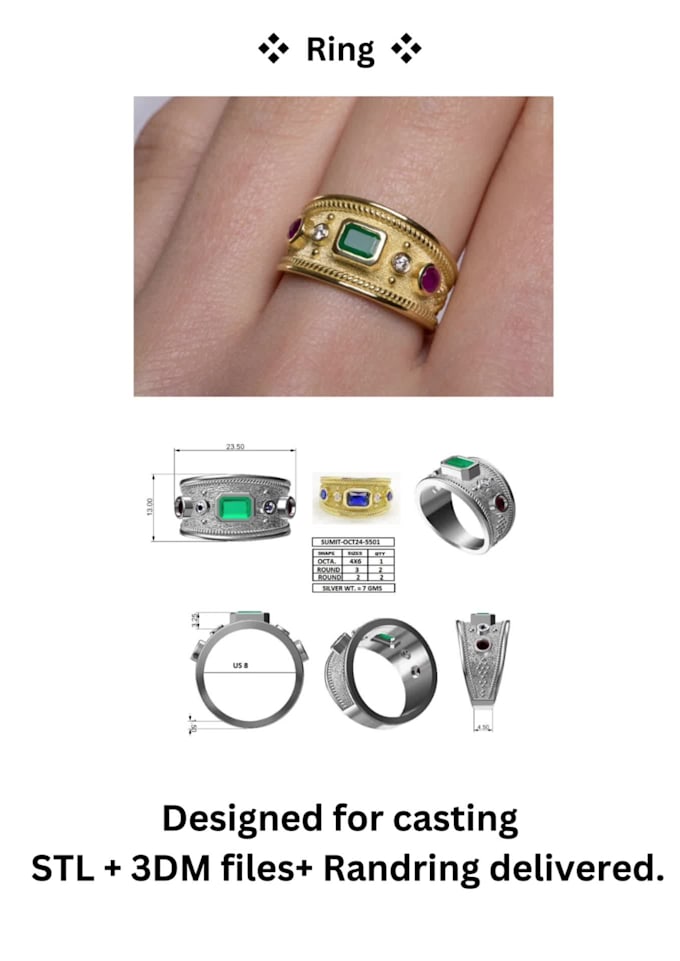 create custom cad jewelry designs