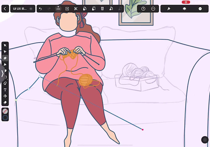 create monoline illustration for website, apps or people