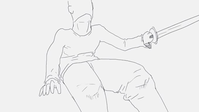 2d traditional animation, character animation, frame by frame, line art ...