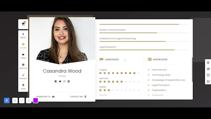 create clickable digital resume and business card
