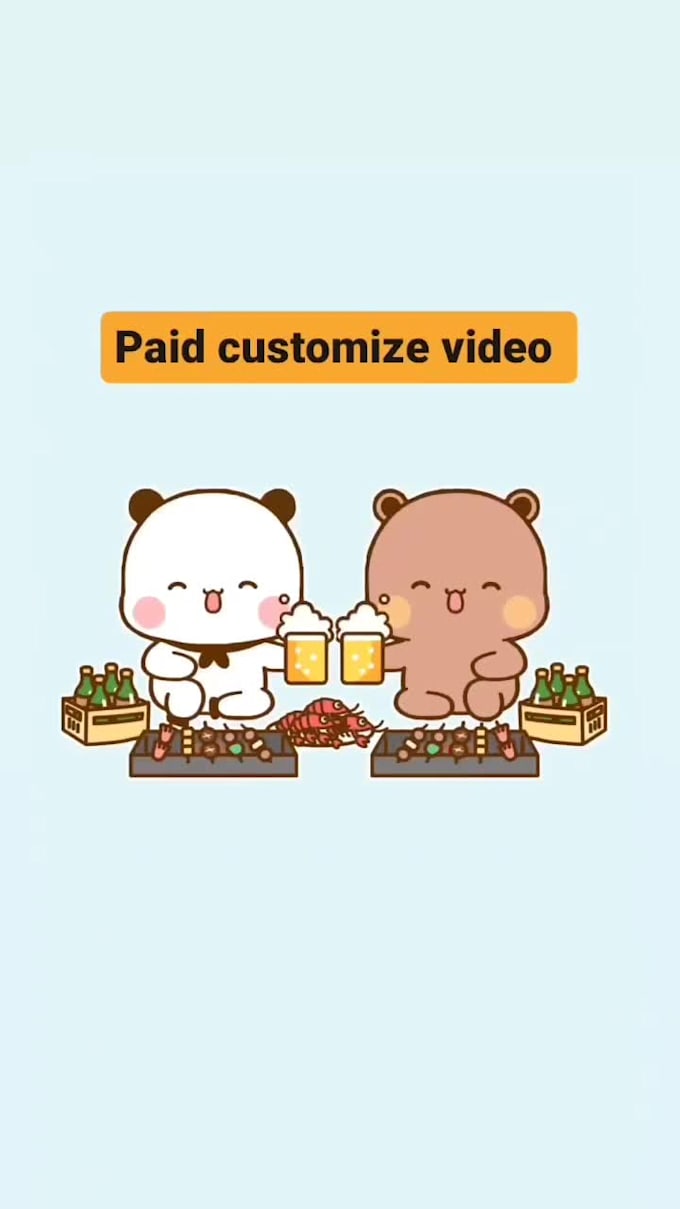 create animated bubu dudu customize couples video