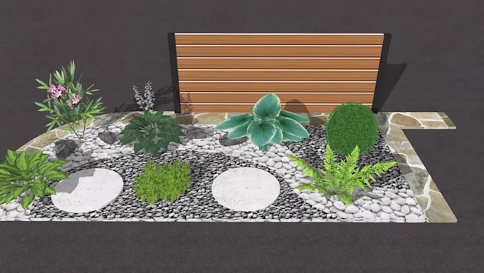 do landscape design, garden design sketch or 3d modeling