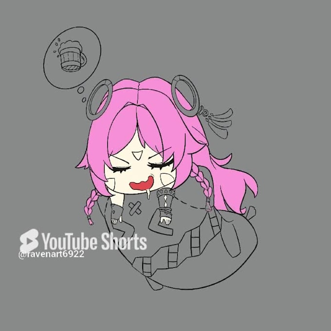 draw chibi anime art and character design of your persona