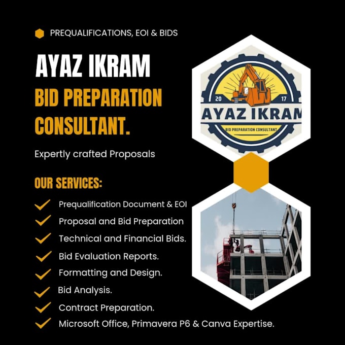 prepare prequalification document and eoi for construction project