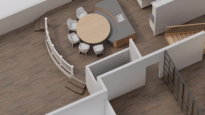 do professional 3d floor plans renders form blueprint drawings using sketchup