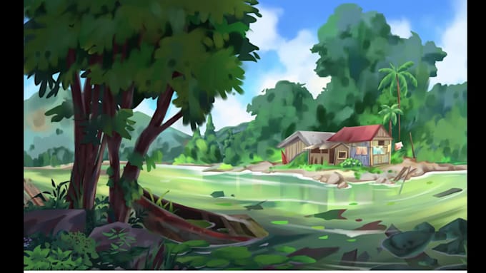 design 2d background and enviroment for your games