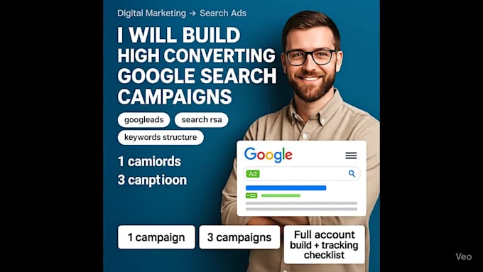 build or rebuild high converting google search campaigns USA UK canada