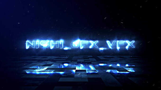 create a electric and neon logo or text intro