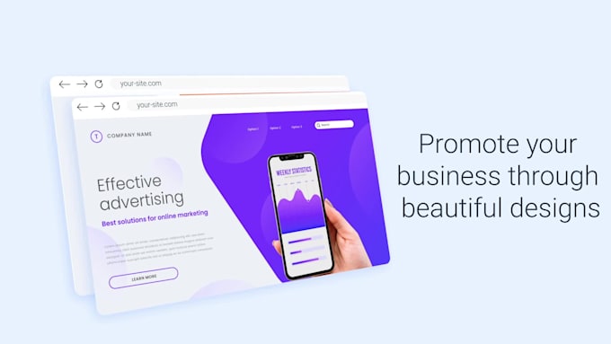 Hot Deals! I will design professional homepage or unique landing page mockup  for $20