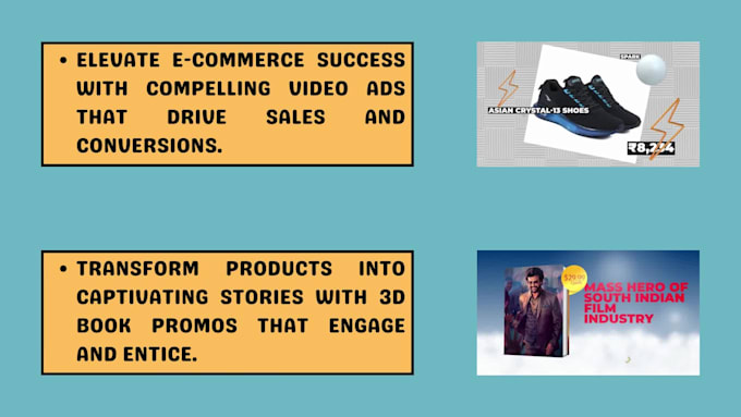 make logo and 7 to 30 second ads for different niche