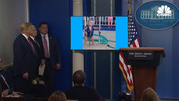 make trump advertise any video on white house tv