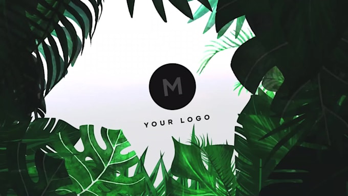 create nature tropical logo reveal