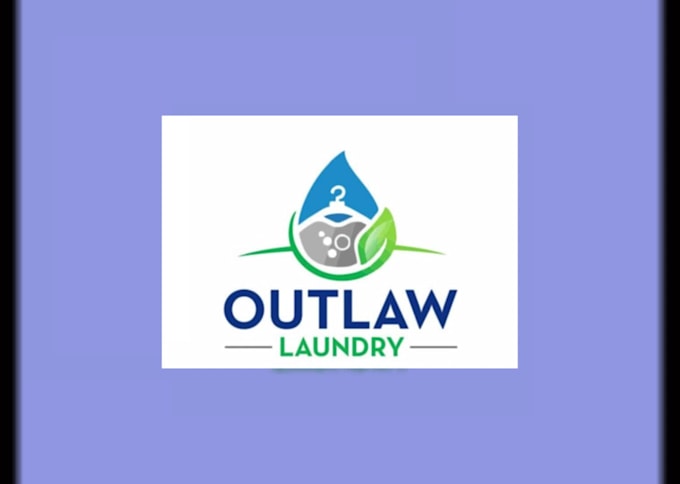 create modern laundry logo design