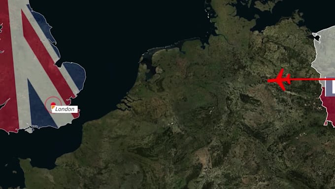 create a travel route map animation