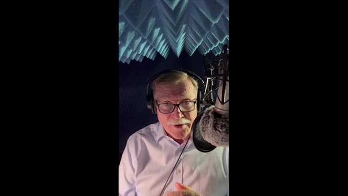 record a grandfatherly american male voice over