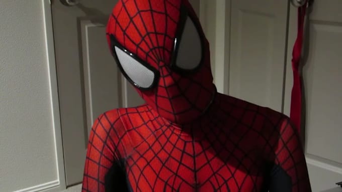 make a spider man custom message video
