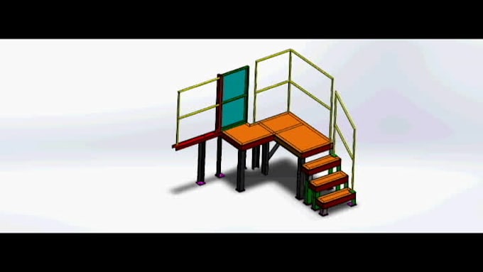 design 3d model of platforms, stairways, and any kind of ladders with solid work