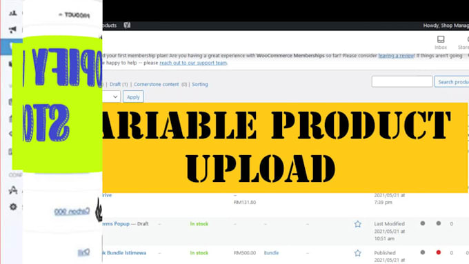 do upload products in your woocommerce shopify big commerce store