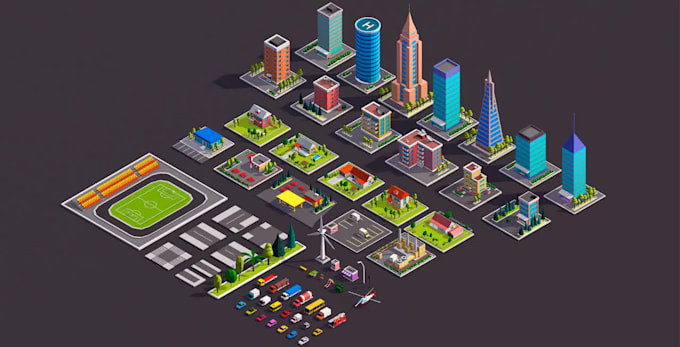 create 3d game environment or city