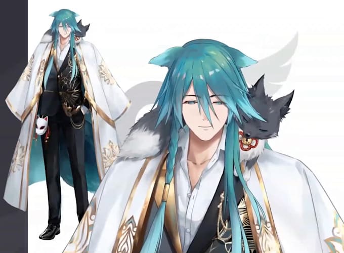 draw custom live2d anime vtuber character model, pngtuber rigging for streaming