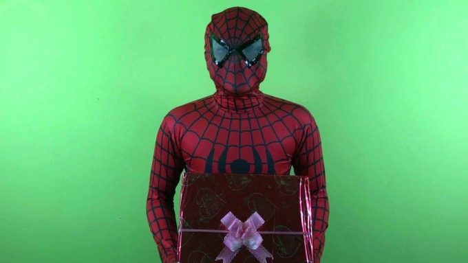 Be spiderman give you merry christmas gifts with a funny dance by  Crazygreetings | Fiverr