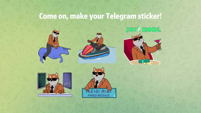create telegram crypto stickers animation pack