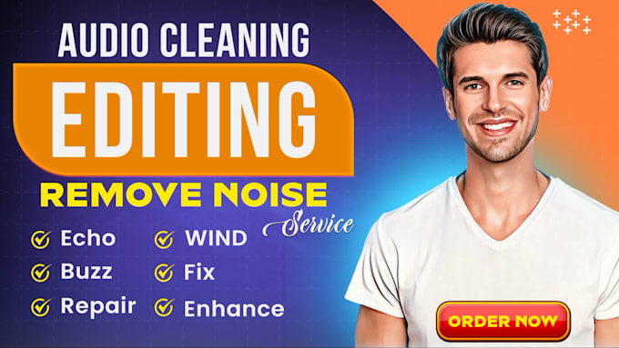 remove background noise, hiss, echo, music make audio crystal clear