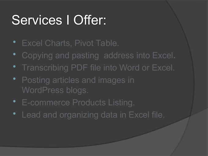 do data analysis, data entry and data collection