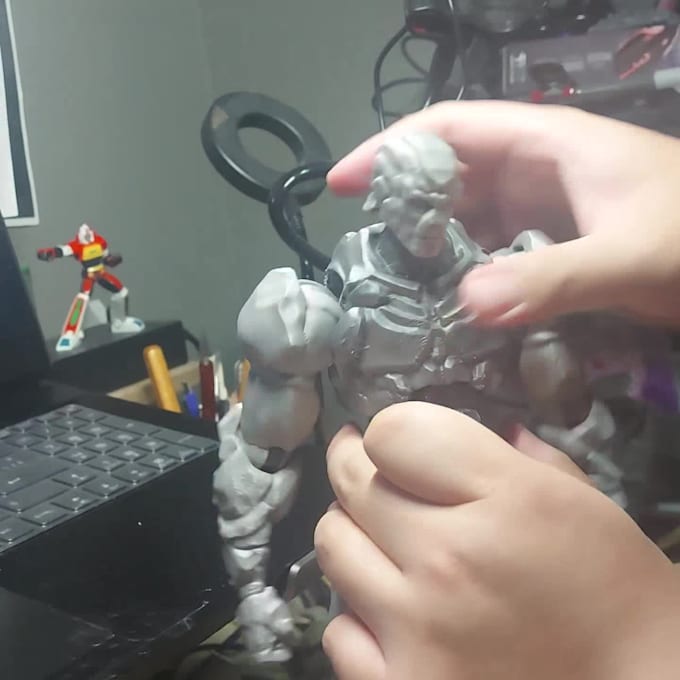 do toy, sculpture in 3d printing or polymer clay