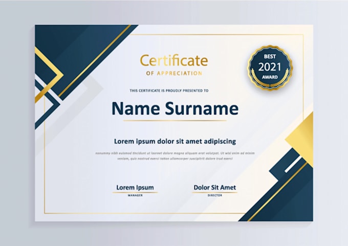 create professional certificate designs