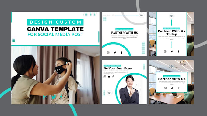 design custom canva template for social media post