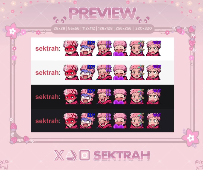 Create Custom Emotes Sub Badges For Kick Twitch Youtube By Sektrah