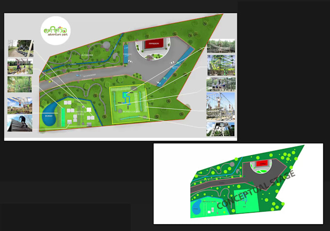 do  site plan,landscape, landscape rendering 2d floor plan