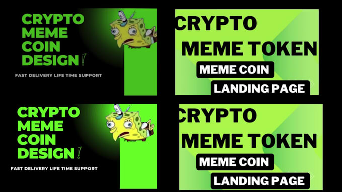 create crypto meme coin website and token website