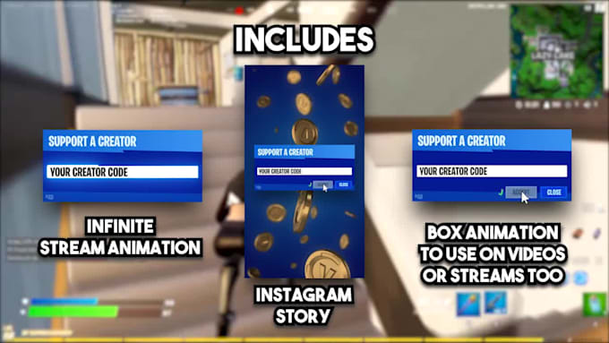 Create fortnite support creator code animation by Imhugoleandro | Fiverr