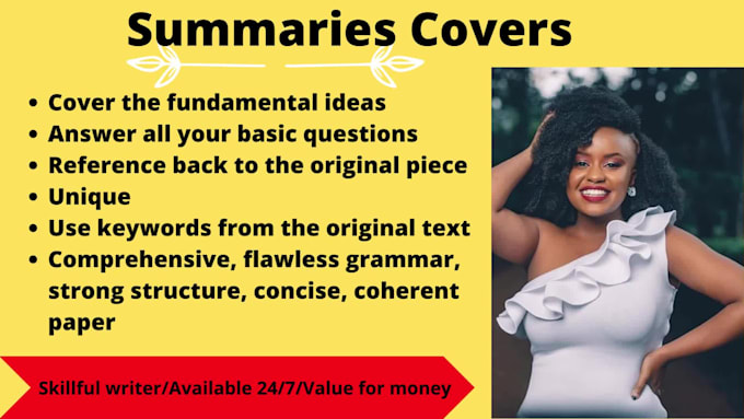 write book summaries, reports and synopsis
