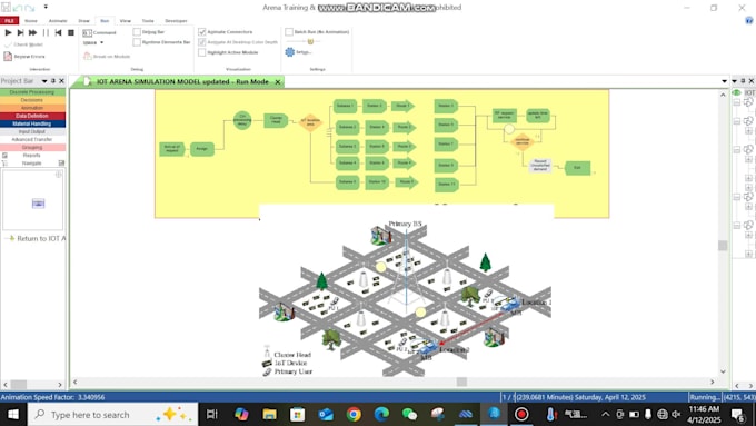 do arena simulation and animation on arena software