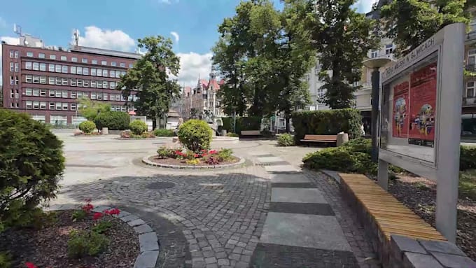 record a walking video of a city