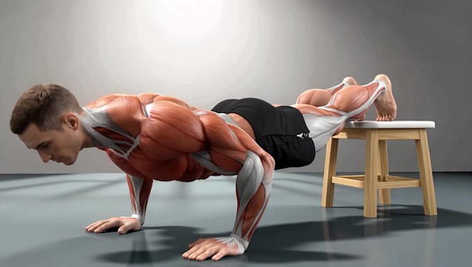 create custom 3d workout animation videos for fitness
