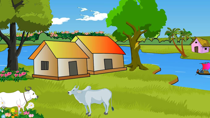 create 2d character animation story